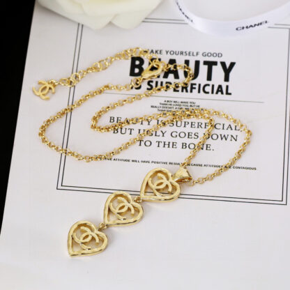 Chanel Three Hearts Delicate Necklace - Image 2