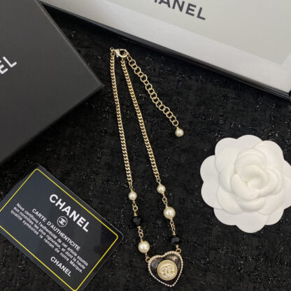 Chanel Mysterious Black Heart Necklace - Image 2