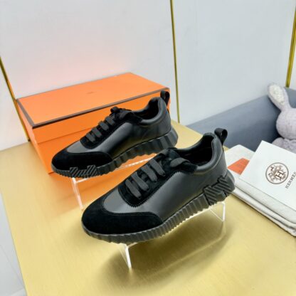 Hermes Spring and Summer Couples Black Sports Shoes - Image 2