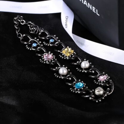 Chanel Pearl and Rhinestone Necklace - Image 3