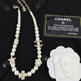 Chanel Pearl Clavicle Necklace