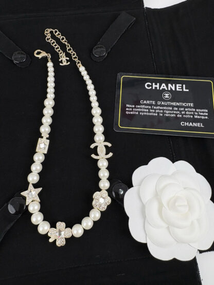 Chanel Pearl Clavicle Necklace
