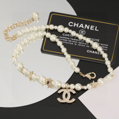 Chanel pearl necklace clavicle chain - Image 2