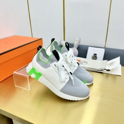 Hermes Spring and Summer Couple's Gray Green Breathable and Durable Sports Casual Shoes - Image 2