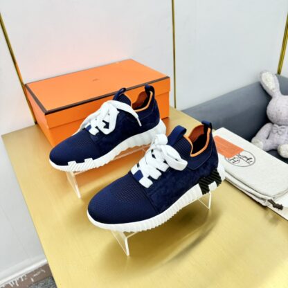 Hermes Spring and Summer Couples British Blue and White Color Matching Breathable and Durable Sports Casual Shoes - Image 2