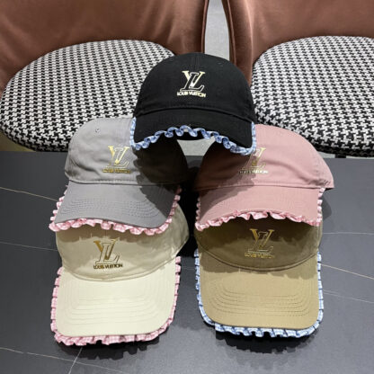 Louis Vuitton Korean style lace baseball cap for women - Image 12