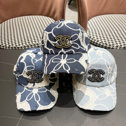 Chanel Summer Embroidered Flower All-match Baseball Cap - Image 11
