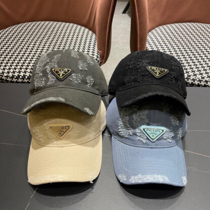 Prada classic inverted triangle logo breathable baseball cap - Image 11