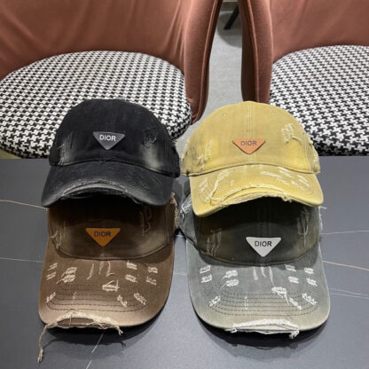 Dior ripped triangle logo baseball cap - Image 13