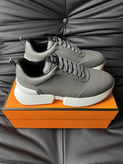 Hermès Grey Premium Ultra Lightweight Sneakers - Image 3