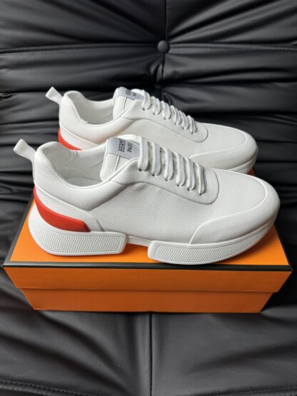 Hermès White Premium Ultra Lightweight Sneakers - Image 3