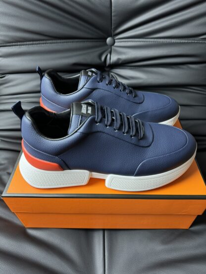 Hermès Dark Blue Premium Ultra Lightweight Sneakers - Image 3
