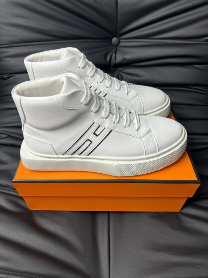 Hermes white high-end elegant casual shoes - Image 3