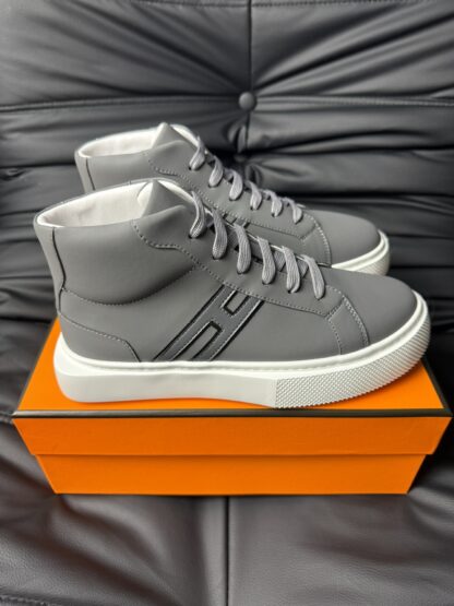 Hermes grey high-end elegant casual shoes - Image 3