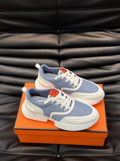Hermes Men's Light Blue Soft and Comfortable Casual Sports Shoes - Image 3