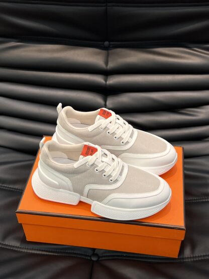 Hermès men's off-white soft and comfortable casual sports shoes - Image 3