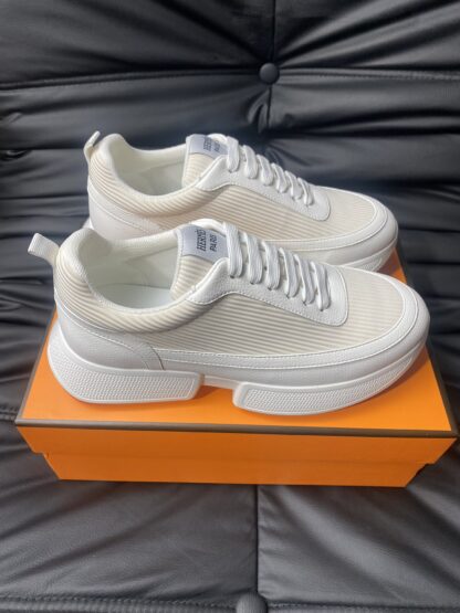 Hermès men's comfortable soft off-white casual sports shoes - Image 3