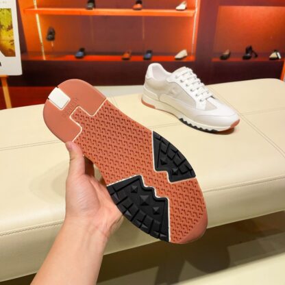 Hermes France Paris catwalk white breathable classic casual shoes - Image 3