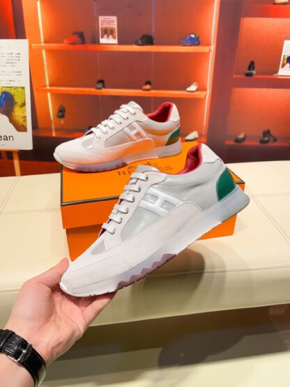 Hermes apricot grey French Paris catwalk simple casual shoes - Image 3