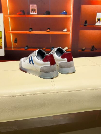 Hermes blue-grey French Paris catwalk simple casual shoes - Image 3