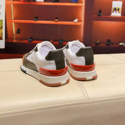 Hermes white brown French Paris catwalk simple casual shoes - Image 3