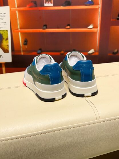 Hermes green blue French Paris catwalk simple casual shoes - Image 3