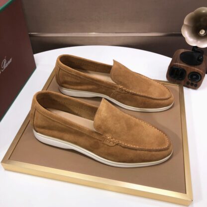 Hermès couple brown high-end classic loafers - Image 3
