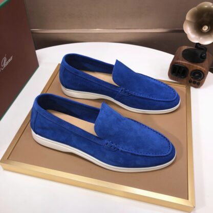 Hermès couple blue high-end classic loafers - Image 3