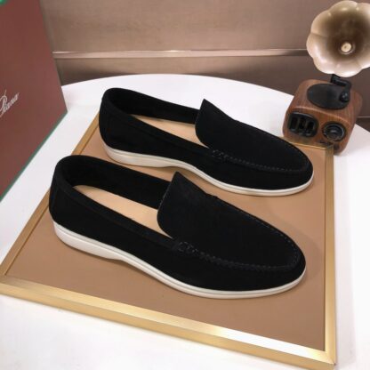 Hermès couple black high-end classic loafers - Image 3