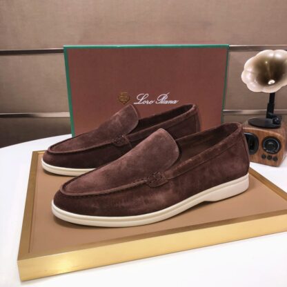 Hermès couple red brown high-end classic loafers - Image 3