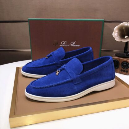 Hermès dark blue couple's high-end classic loafers - Image 3