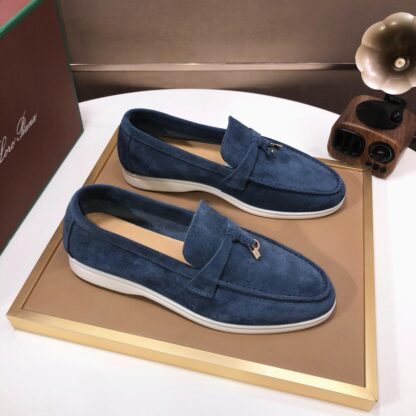 Hermès blue couple high-end classic loafers - Image 3
