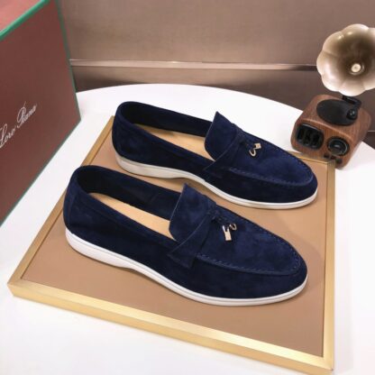 Hermès blue and black couple's high-end classic loafers - Image 3
