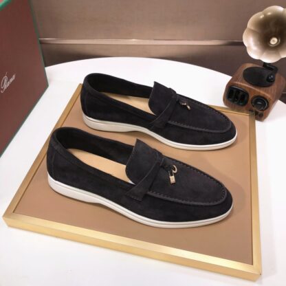 Hermes light black couple's high-end classic loafers - Image 3