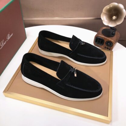 Hermès black couple's high-end classic loafers - Image 3