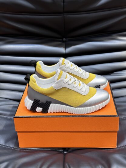 Hermès men's yellow-gray versatile casual sports shoes - Image 3