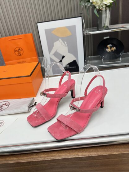 Hermès handmade pink stiletto sandals - Image 3