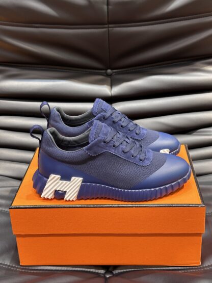 Hermès men's dark blue versatile casual sports shoes - Image 3