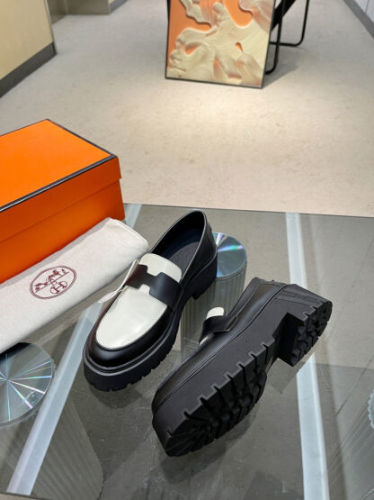 Hermes thick-soled Kelly comfortable loafers - Image 3