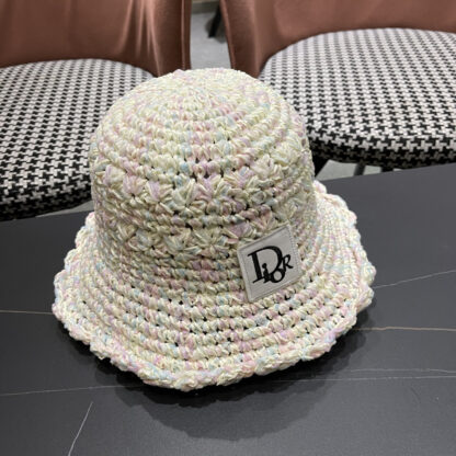 Dior colorful straw bucket hat - Image 4