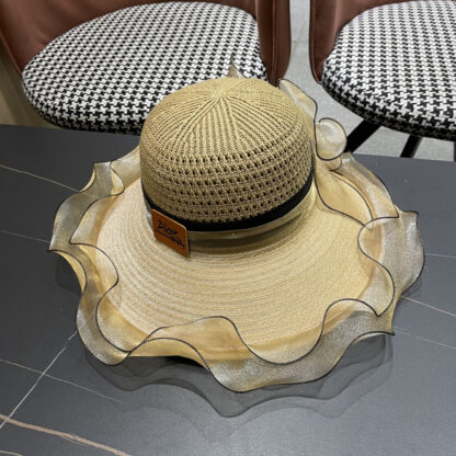 Dior high-end elegant wide-brimmed sun hat - Image 3