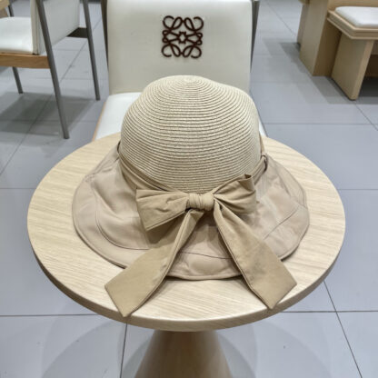 Dior bow visor straw hat - Image 4