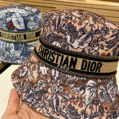 Dior classic casual versatile floral bucket hat - Image 4