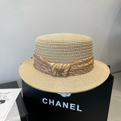 Louis Vuitton Gold and Straw Hat - Image 3