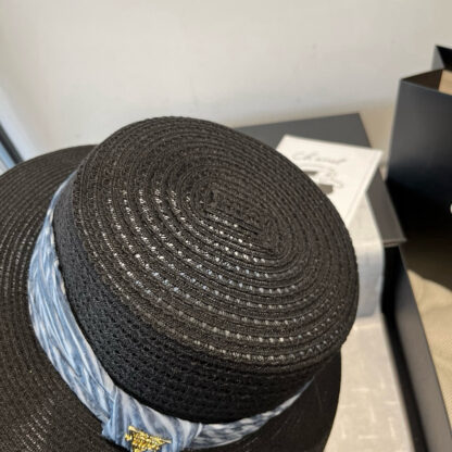 Louis Vuitton Gold and Straw Hat - Image 3