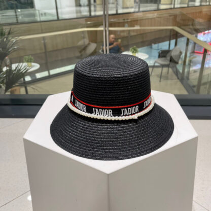 Dior exquisite pearl embellished straw hat - Image 4
