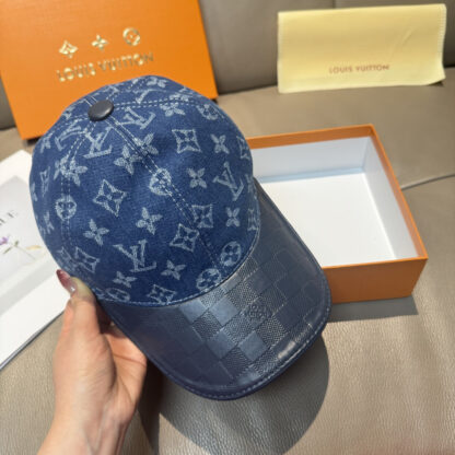 Louis Vuitton embossed leather baseball cap - Image 3