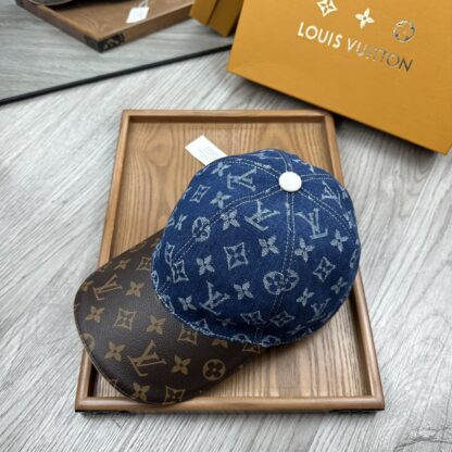 Louis Vuitton Denim and Leather Baseball Cap - Image 3