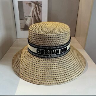 Dior hollow hat fashionable straw hat