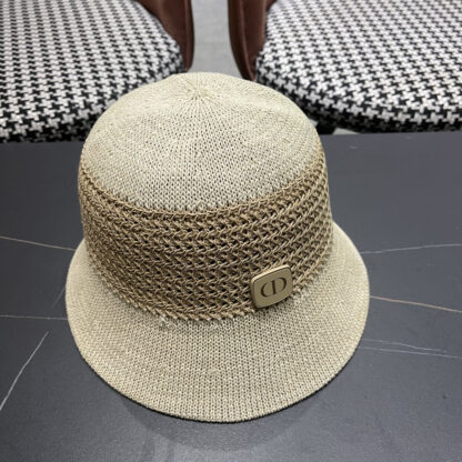 Dior hollow sun protection contrast color sun hat - Image 4